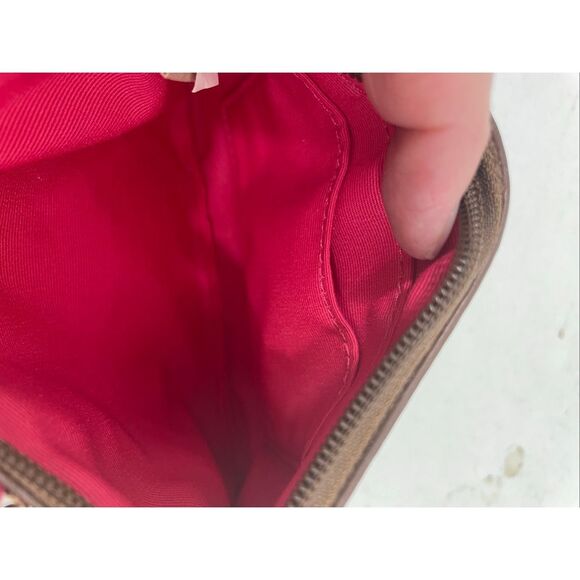 Coach Wrislet Signature Monograma Saffiano in Brown and Pink - Picture 6 of 11